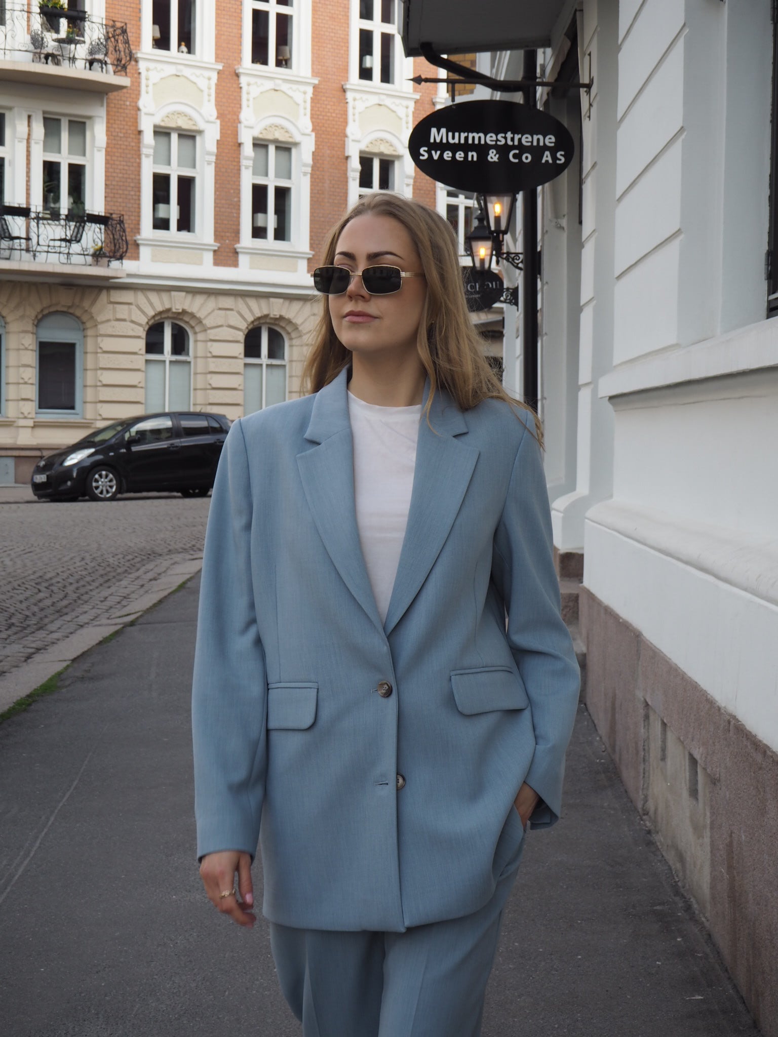 SLWRITA BLAZER - Dusty Blue